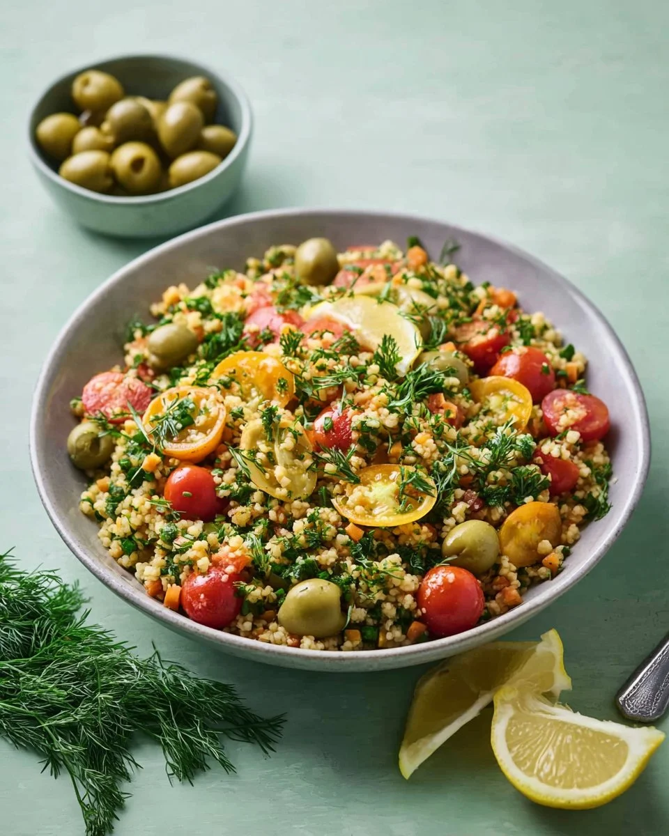 Instant Pot Pearl Couscous and Lentil Salad