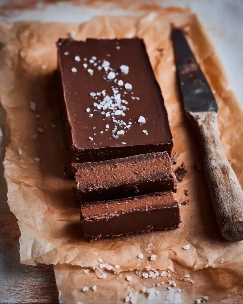 No-bake Nutella fudge bars topped with chocolate chips and hazelnuts