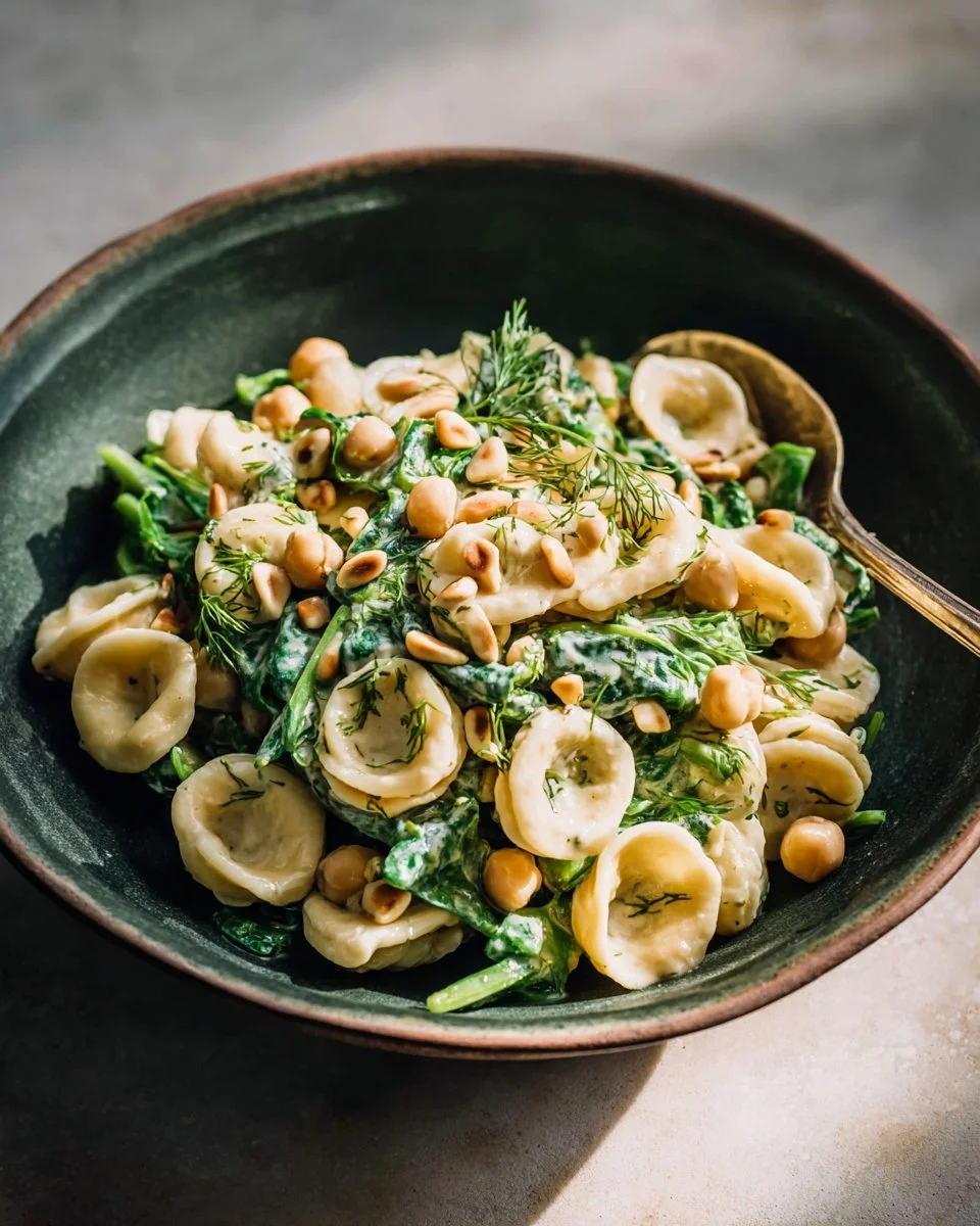 Tahini and Greens Pasta Salad