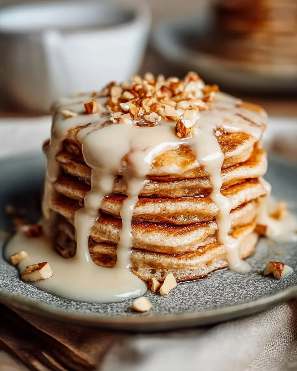 Vegan Cinnamon Roll Pancakes