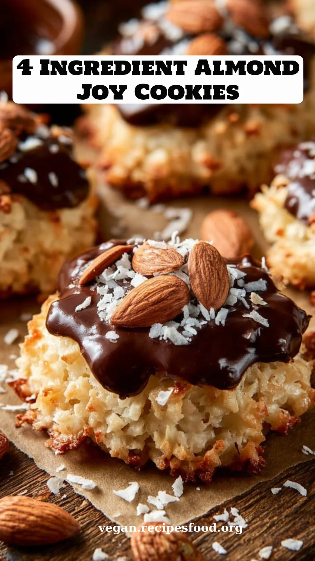4 Ingredient Almond Joy Cookies