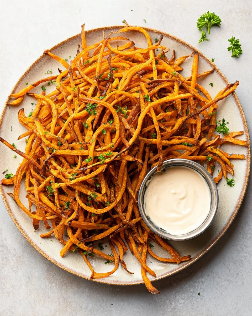 Baked Sweet Potato Shoestring Fries