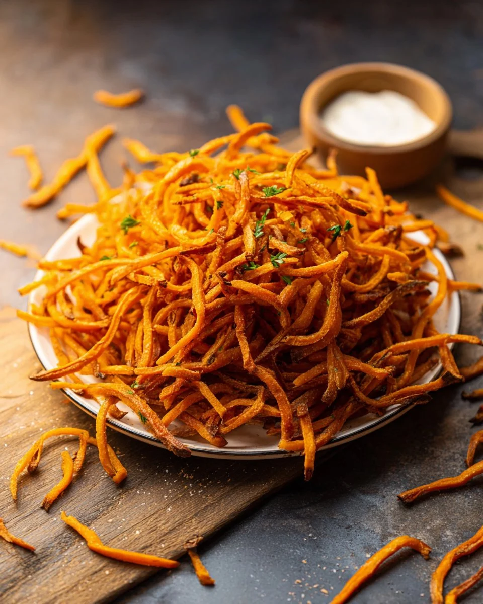 Baked Sweet Potato Shoestring Fries