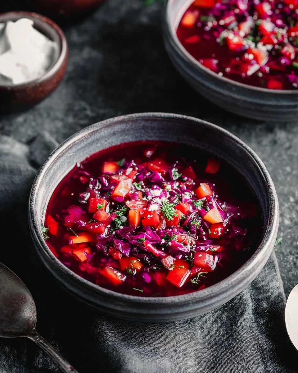 Beetroot Soup with Lentils