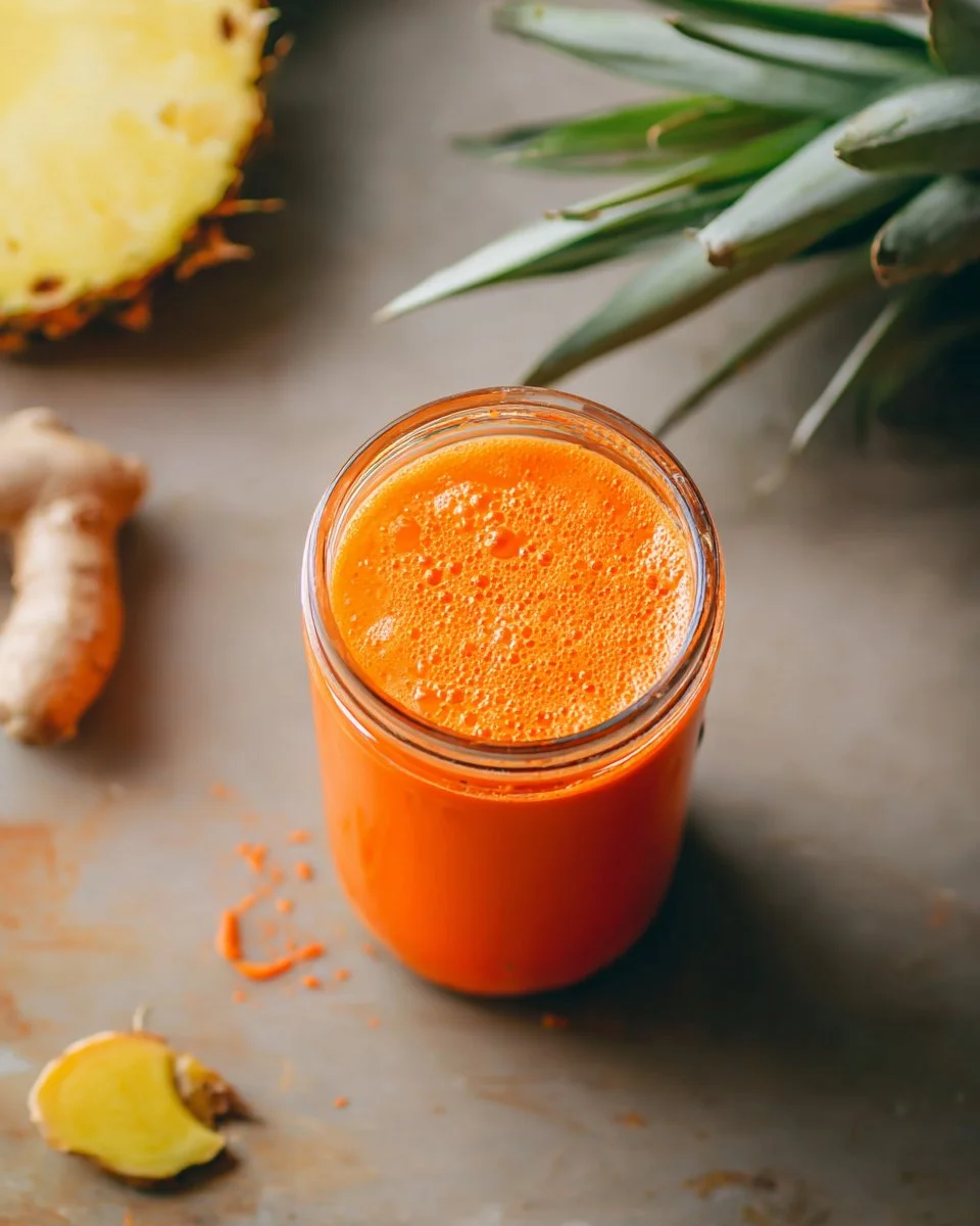 Carrot, Pineapple and Ginger Juice