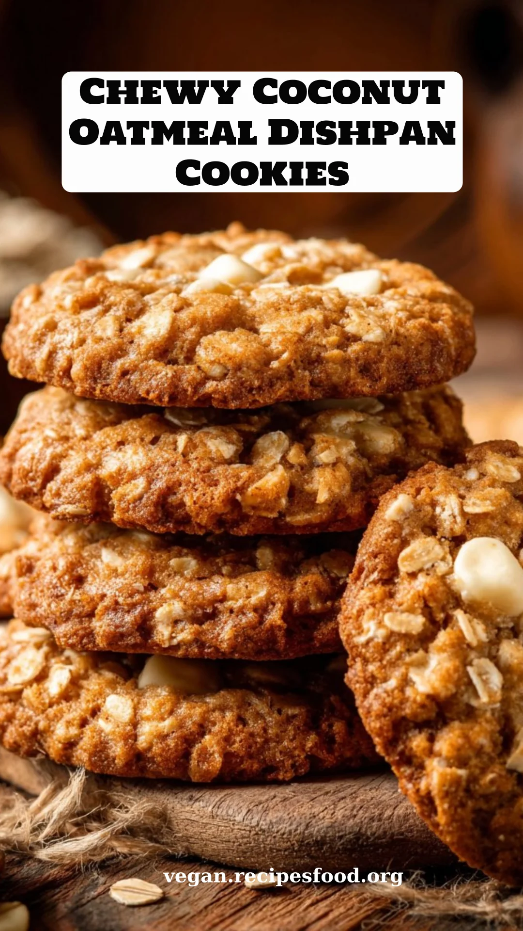 Chewy Coconut Oatmeal Dishpan Cookies