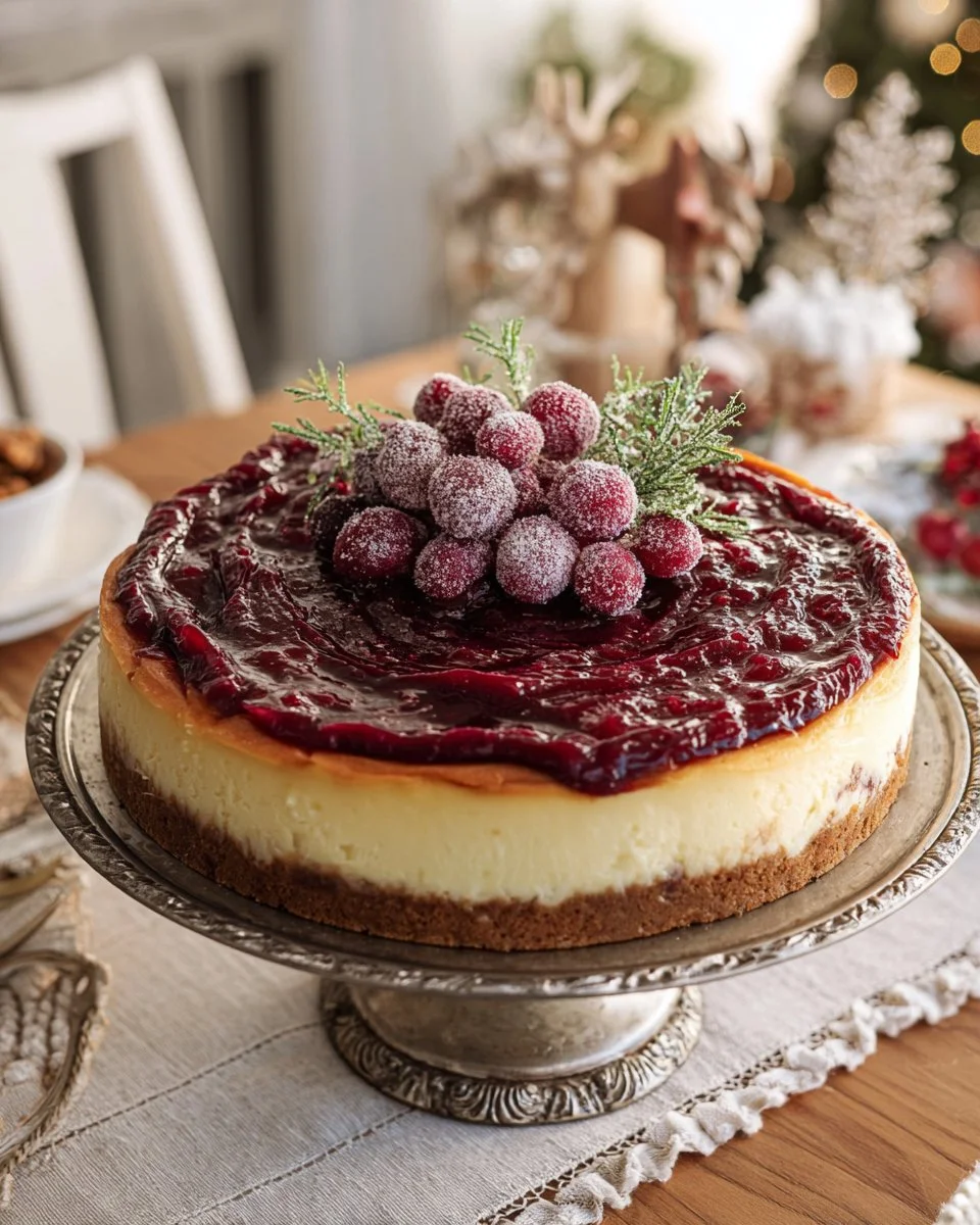 Cranberry Orange Cheesecake