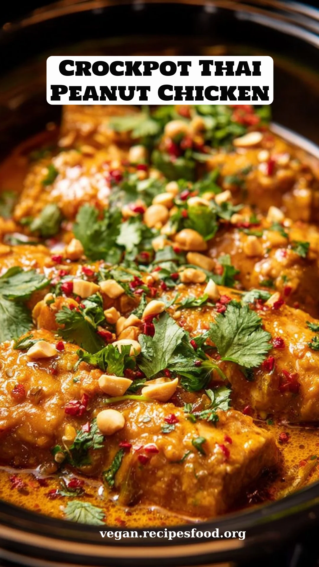 Crockpot Thai Peanut Chicken