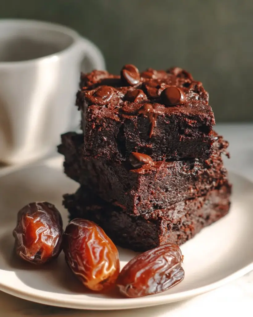 Delicious homemade Date Brownies with natural sweetness