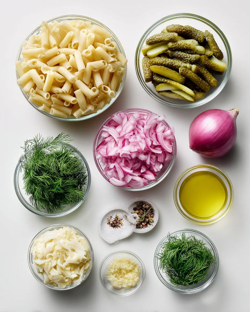 Dill Pickle Pasta Salad