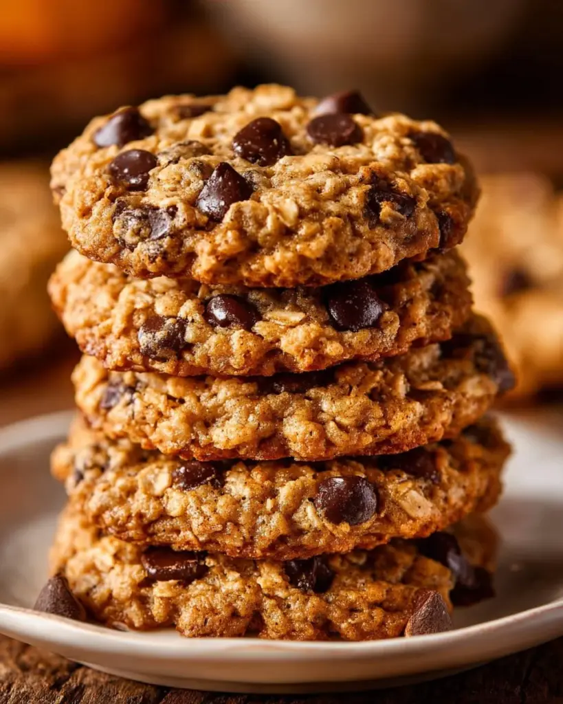 Gluten-free oatmeal cookies on a baking tray fresh out of the oven