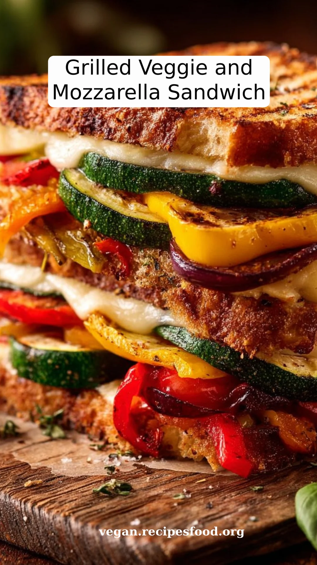 Grilled Veggie and Mozzarella Sandwich