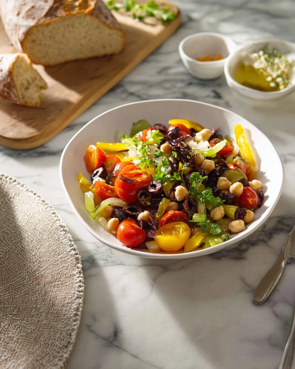 Heirloom Tomato and Endive Salad with Olive Bagna Cauda