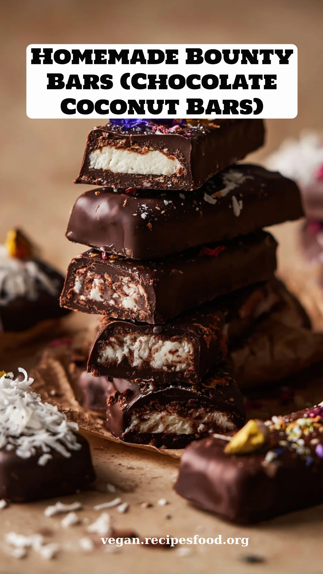 Homemade Bounty Bars (Chocolate Coconut Bars)