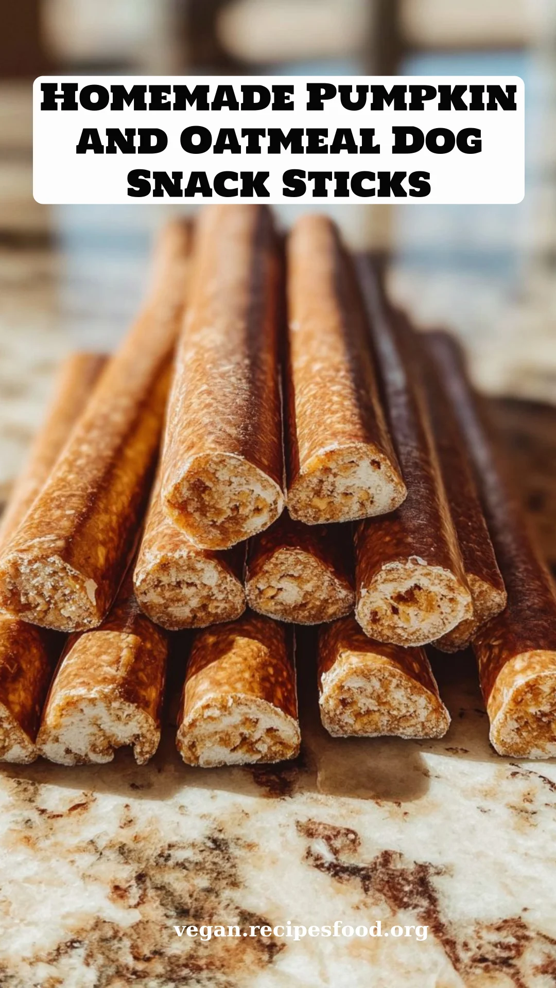 Homemade Pumpkin and Oatmeal Dog Snack Sticks