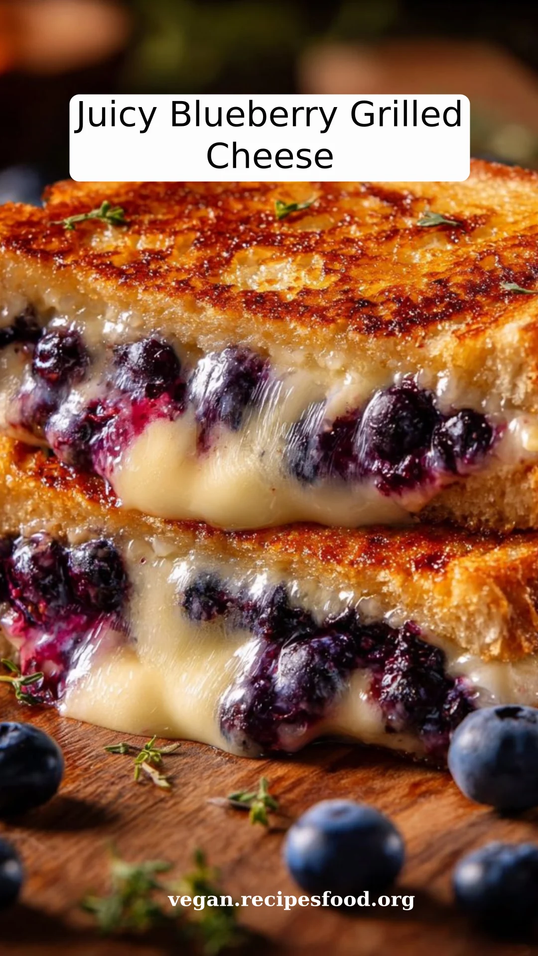 Juicy Blueberry Grilled Cheese