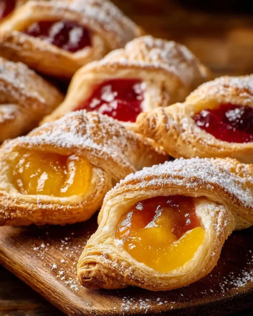 Delicious homemade Kolacky Cookies filled with fruit preserves on a platter
