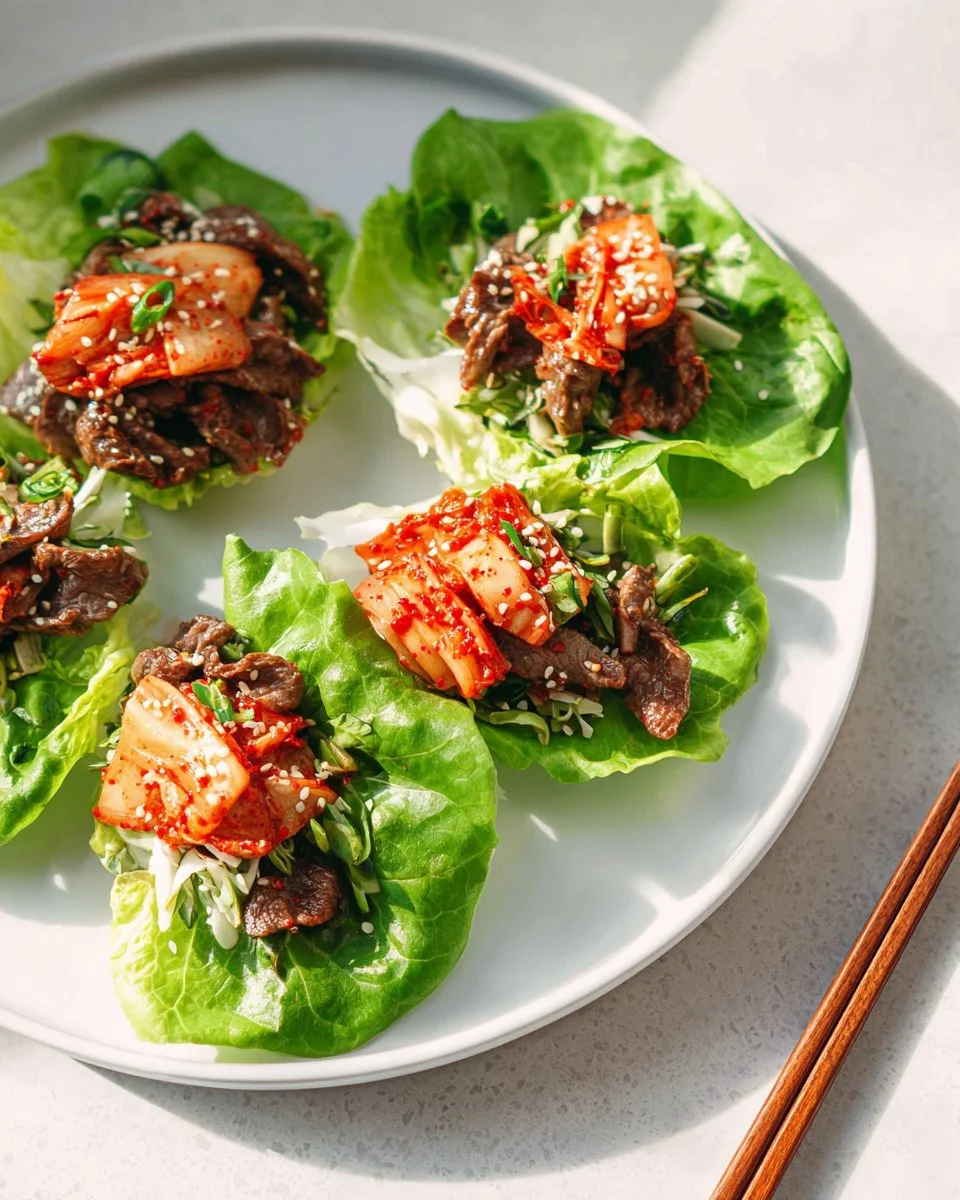 Korean Beef Lettuce Wraps