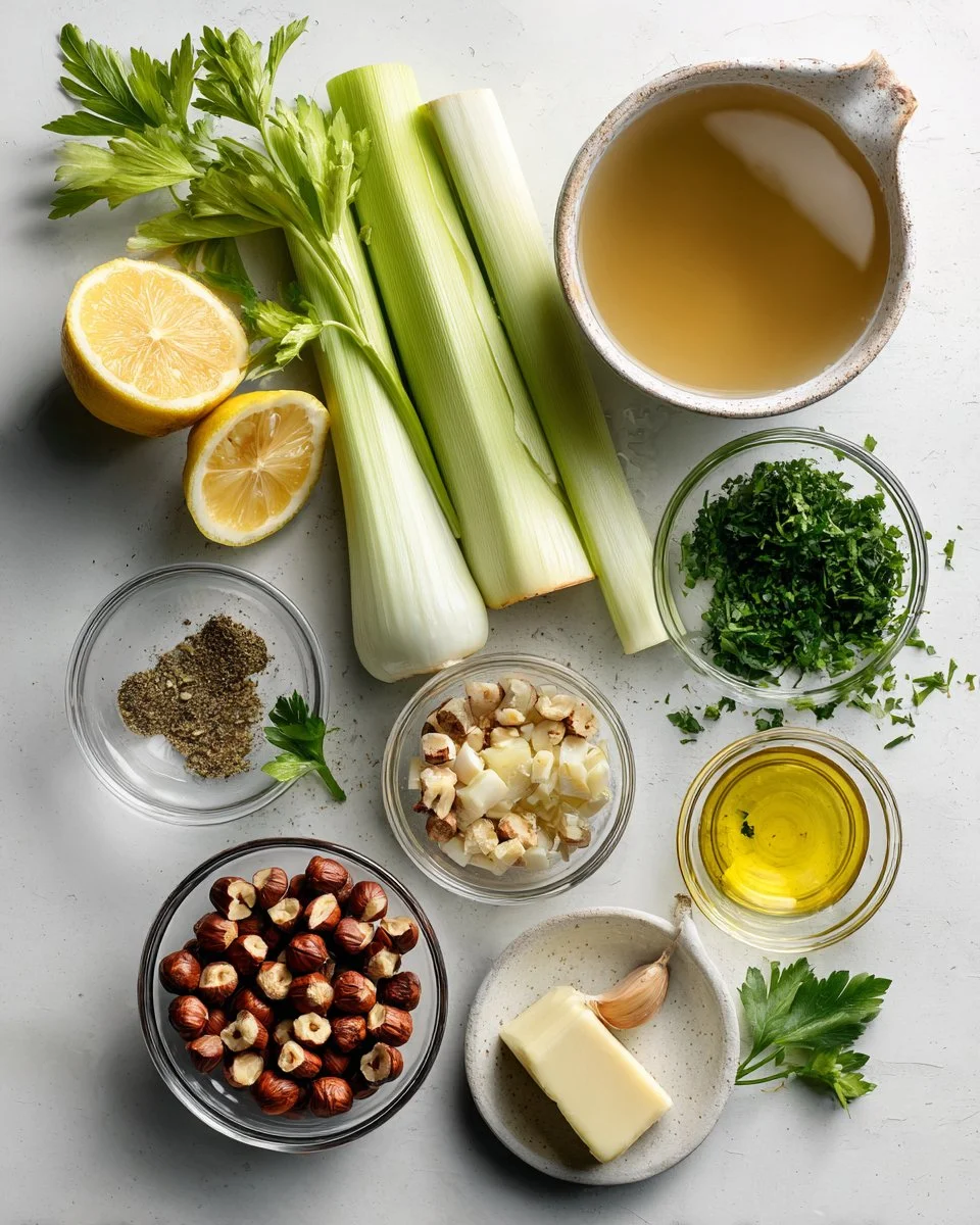 Leek and Hazelnut Soup