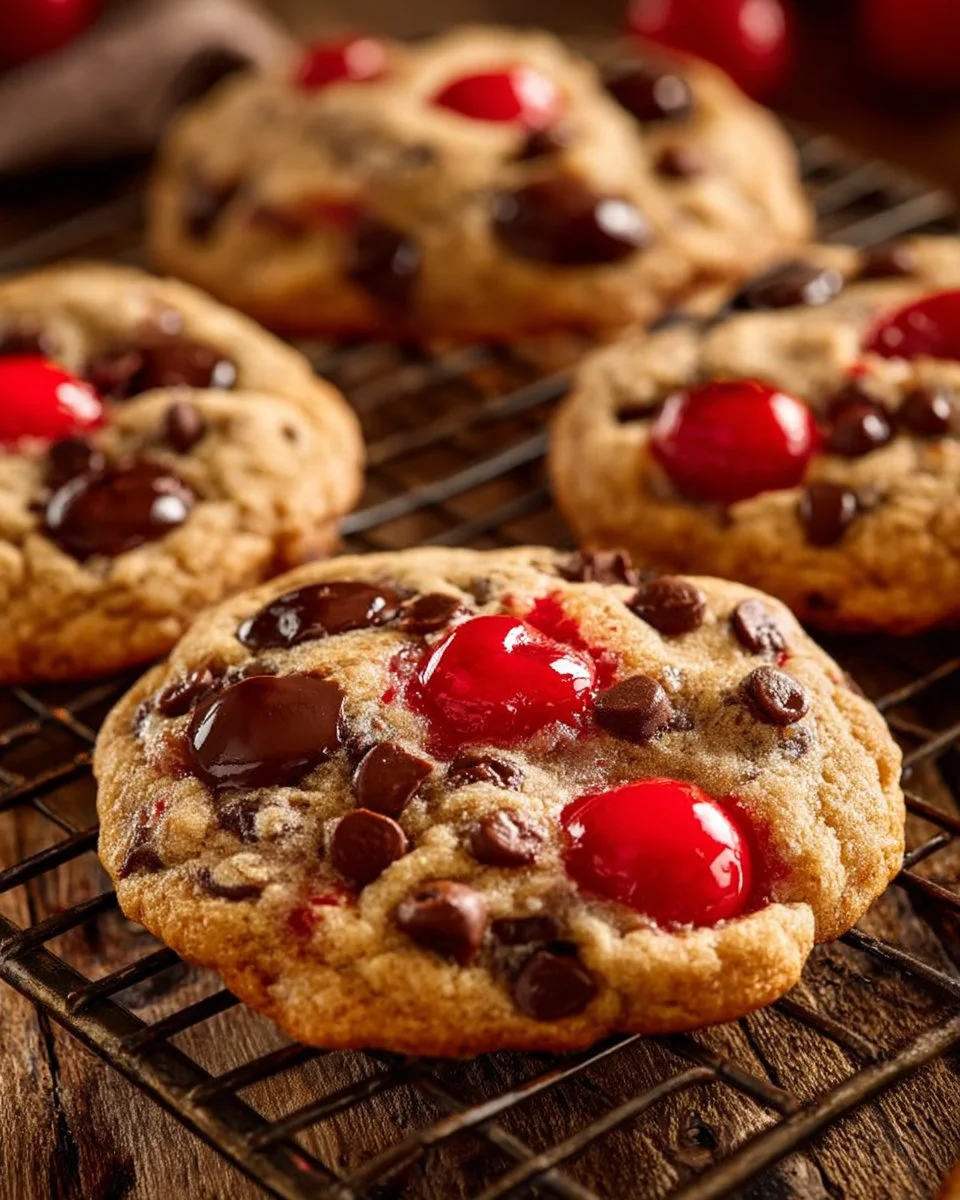 Maraschino Cherry Chocolate Chip Cookies