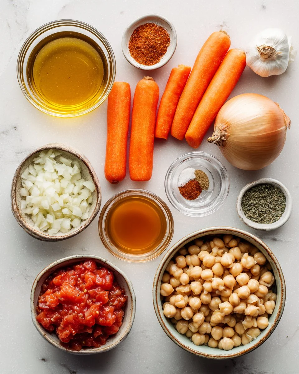 Moroccan Spiced Carrot Chickpea Stew