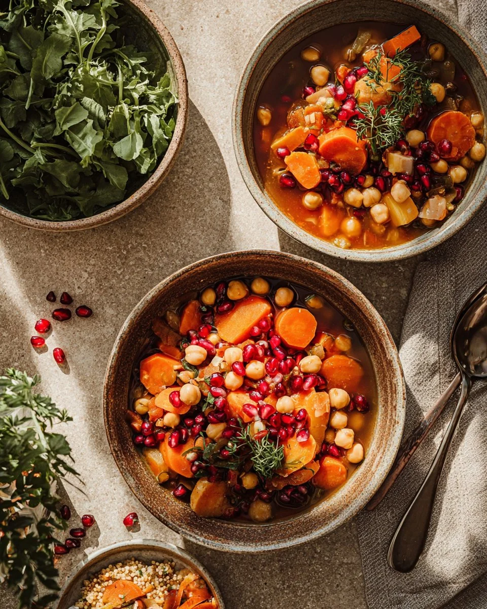 Moroccan Spiced Carrot Chickpea Stew
