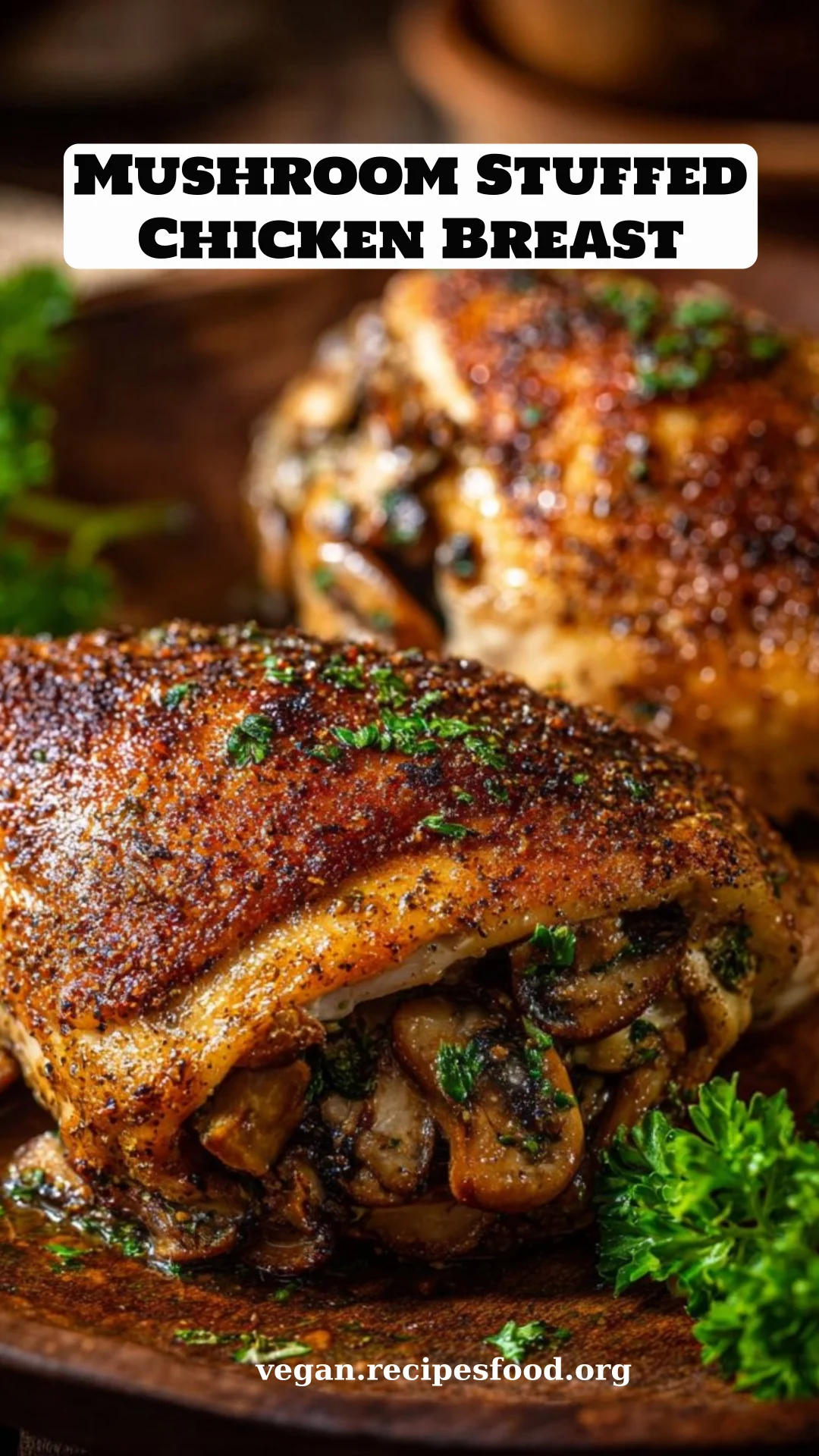 Mushroom Stuffed Chicken Breast
