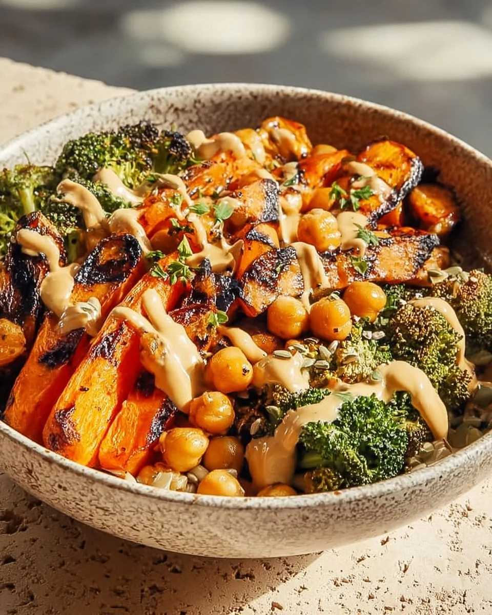 One-Pan Roasted Carrot and Chickpea Bowl