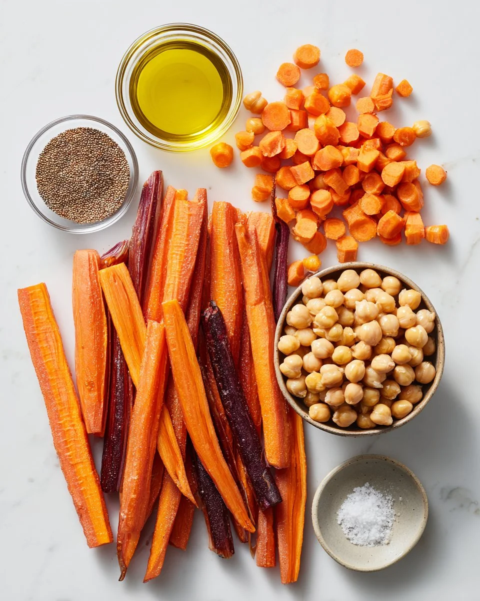 One-Pan Roasted Carrot and Chickpea Bowl