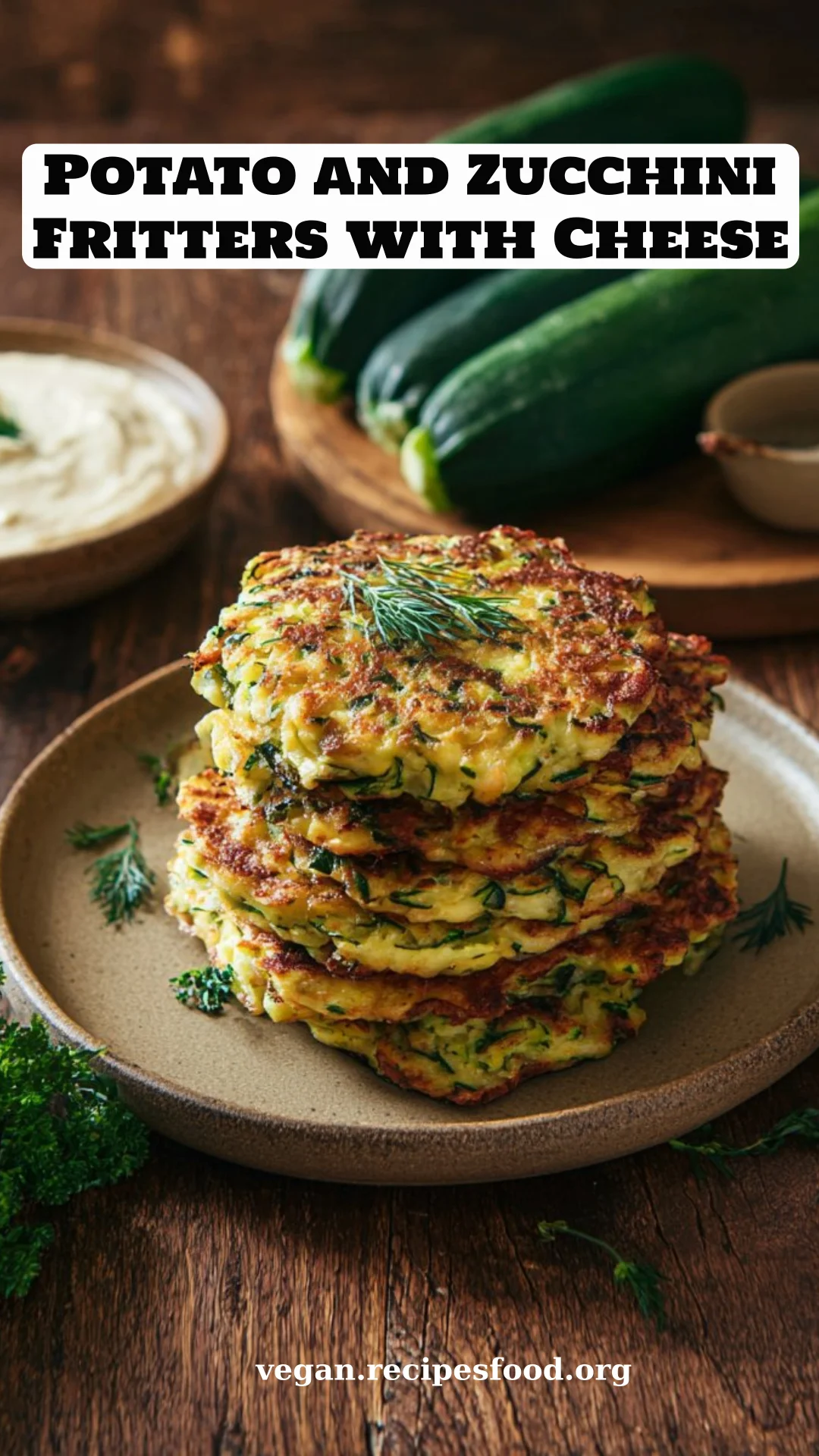 Potato and Zucchini Fritters with Cheese