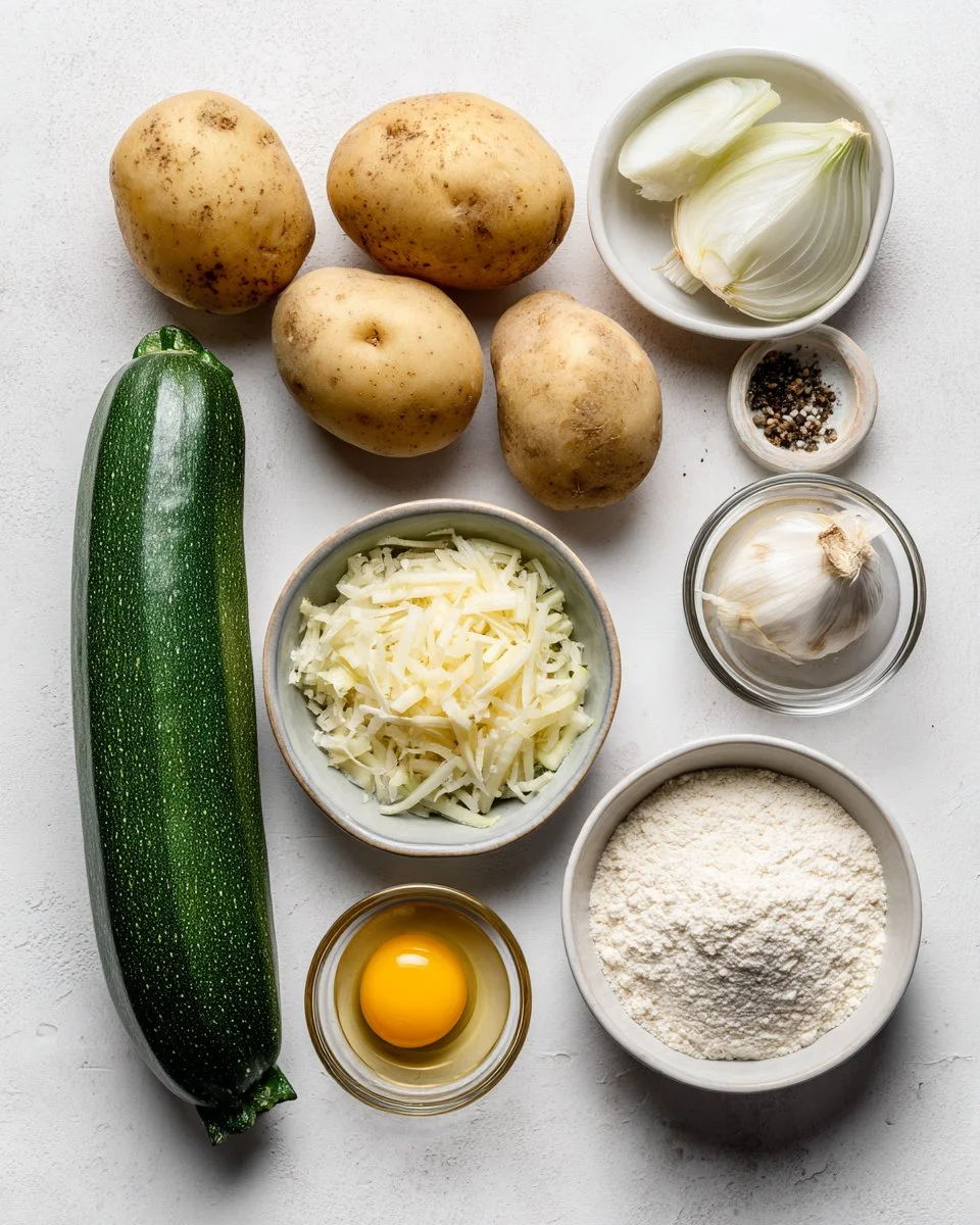 Potato and Zucchini Fritters with Cheese