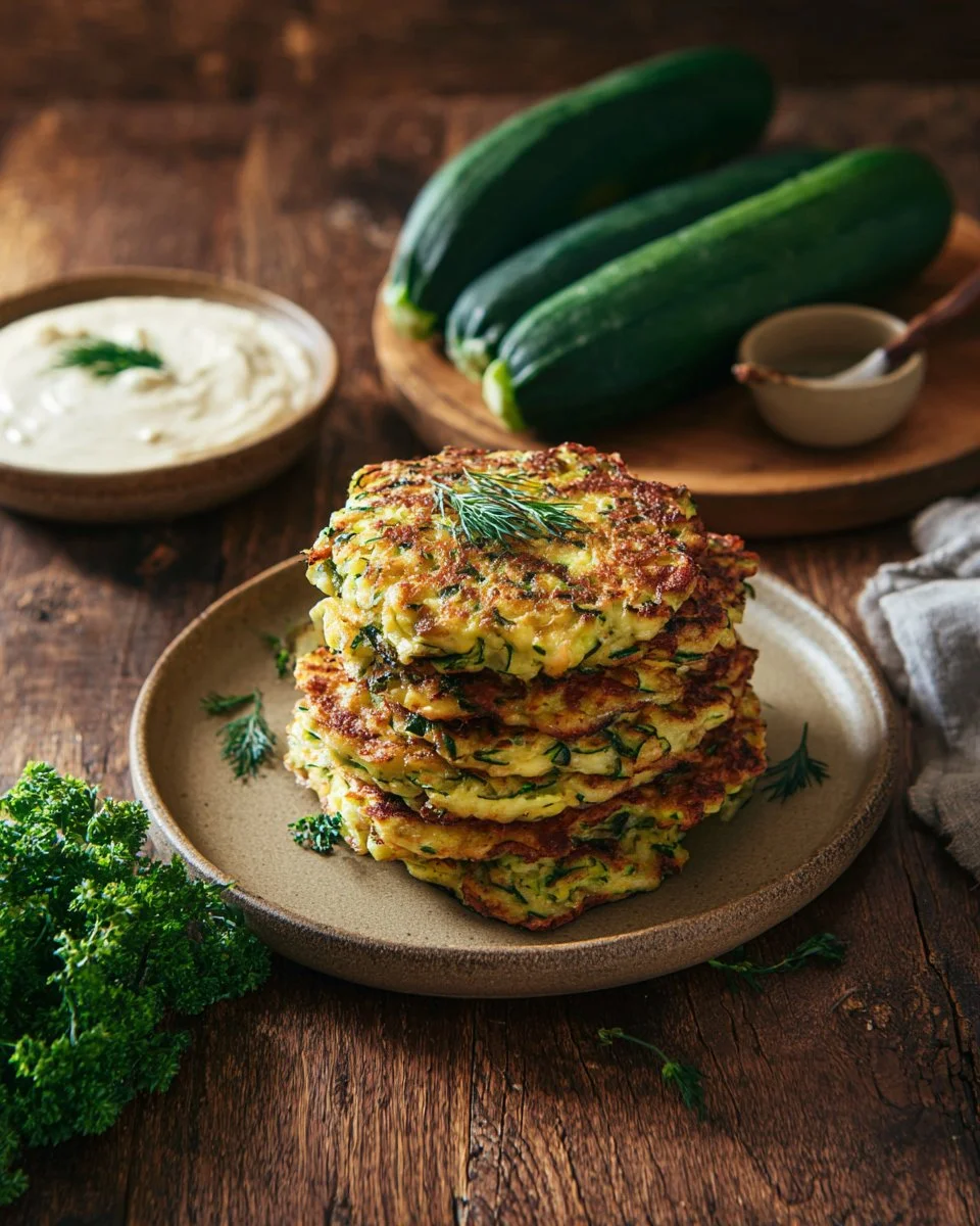 Potato and Zucchini Fritters with Cheese