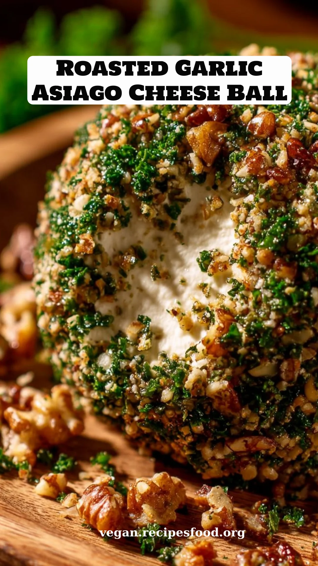 Roasted Garlic Asiago Cheese Ball