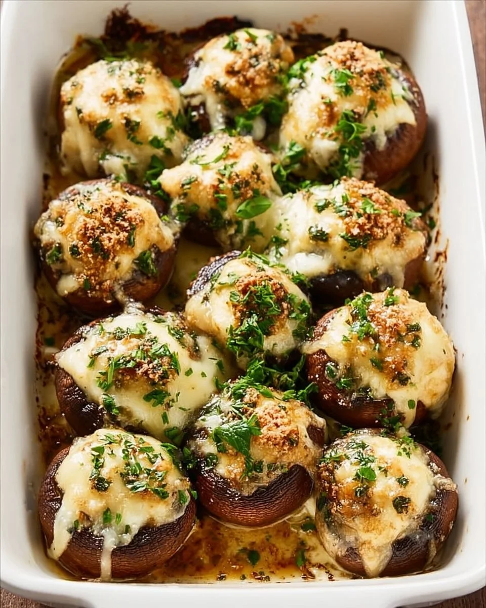 Savory Olive Garden Stuffed Mushrooms