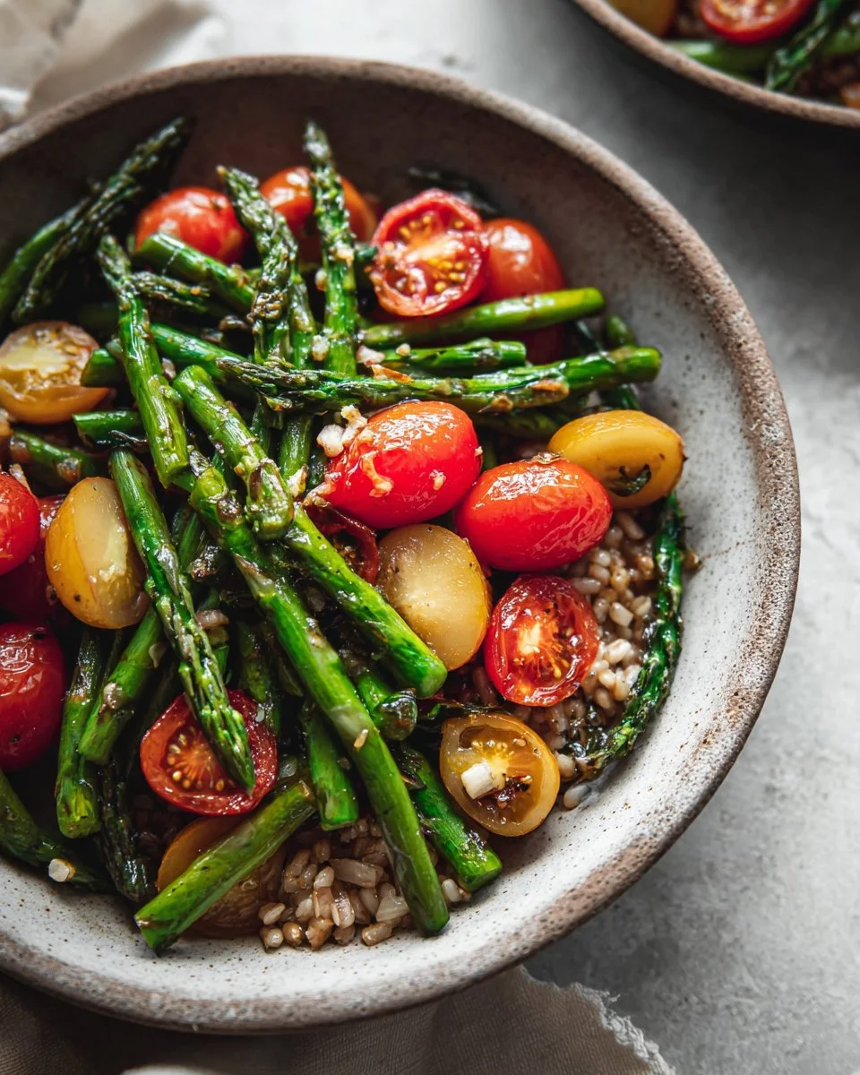 Skillet Asparagus and Tomato Medley