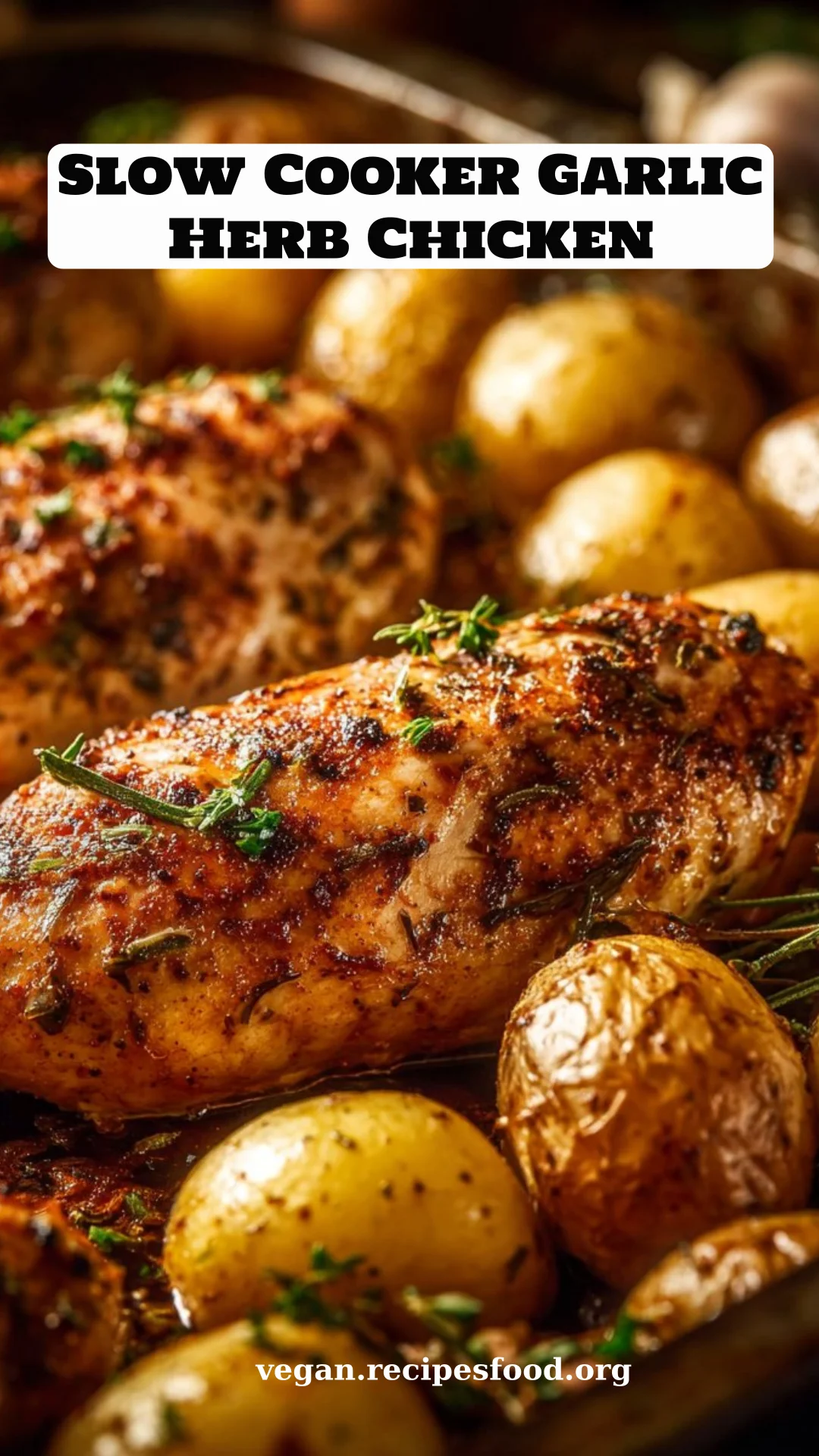 Slow Cooker Garlic Herb Chicken