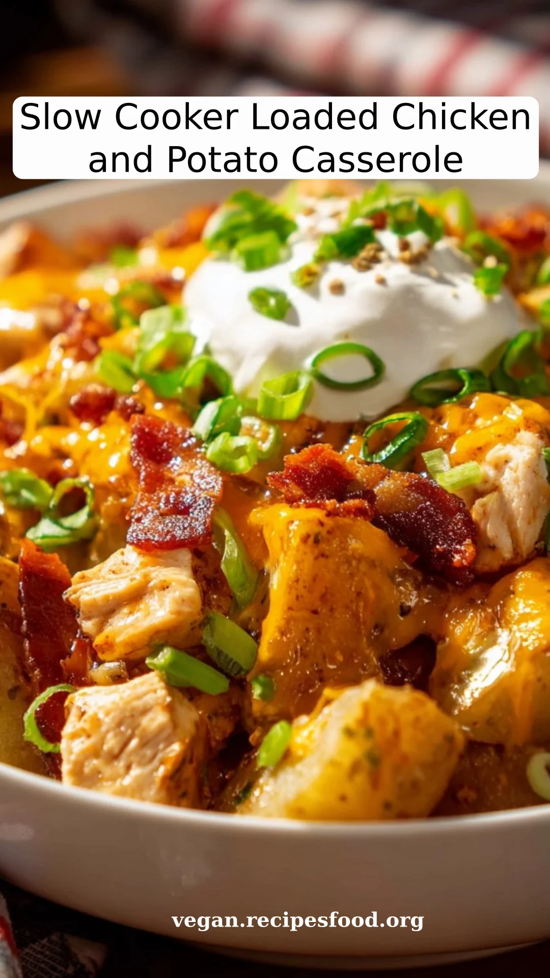 Slow Cooker Loaded Chicken and Potato Casserole