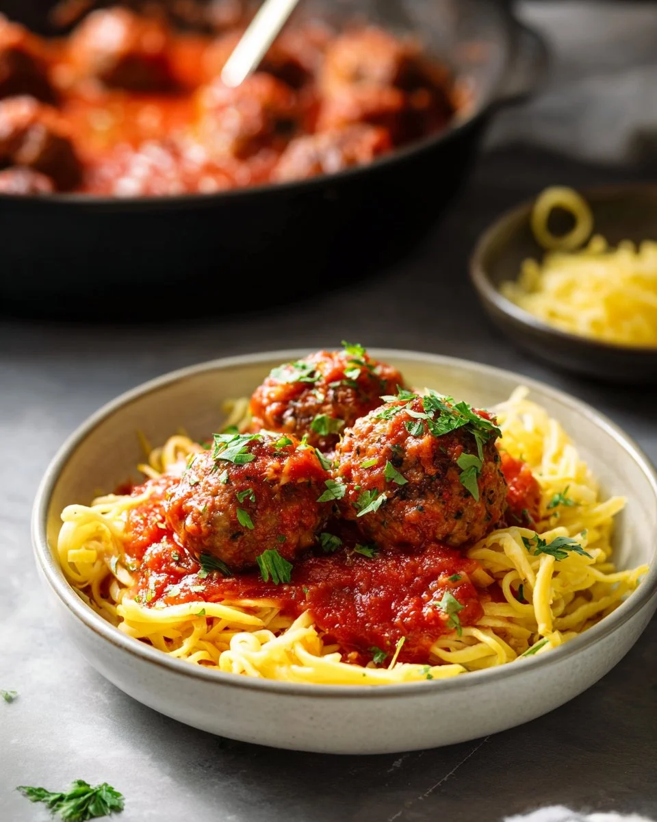 Spaghetti with Italian Vegan Meatballs