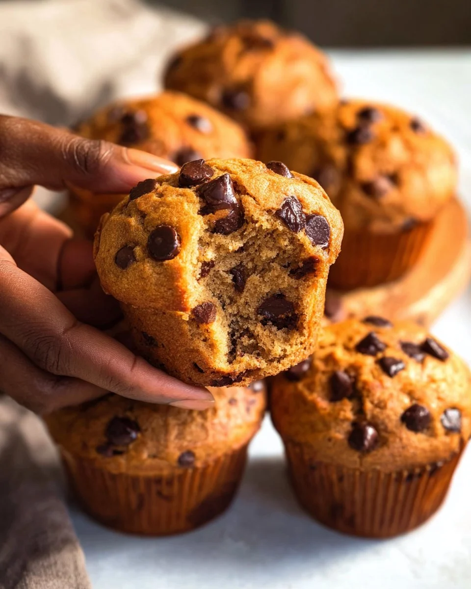 Sweet Potato Muffins with Chocolate Chips