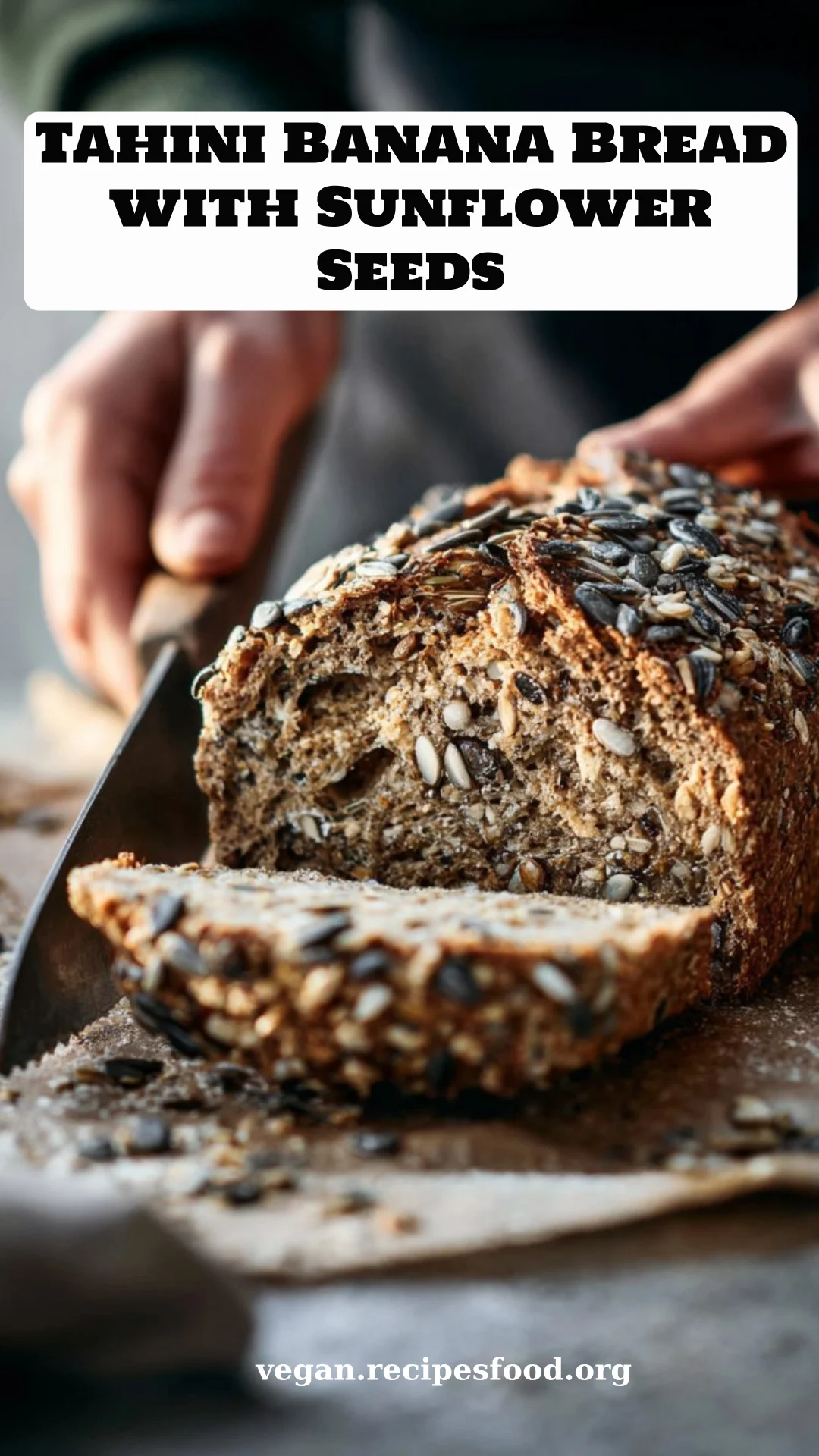 Tahini Banana Bread with Sunflower Seeds