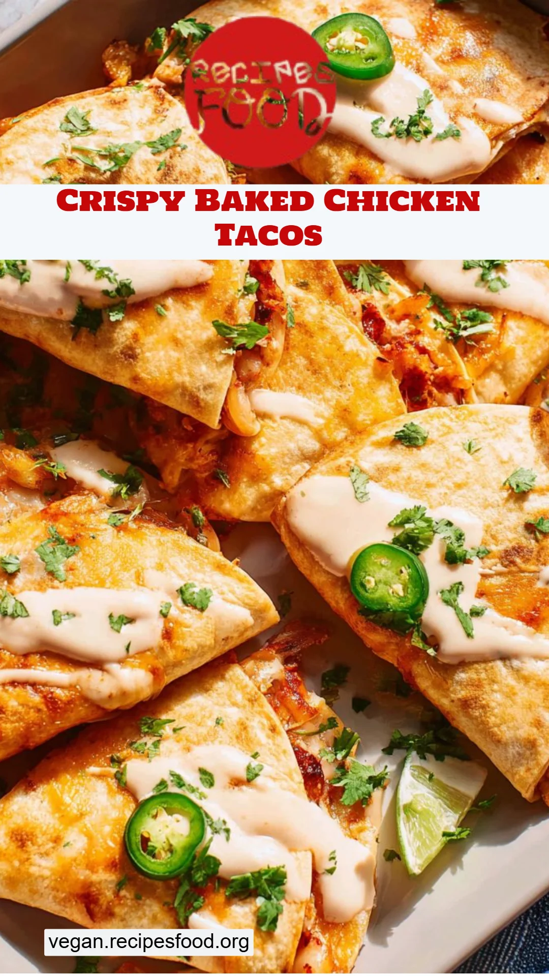 Crispy Baked Chicken Tacos