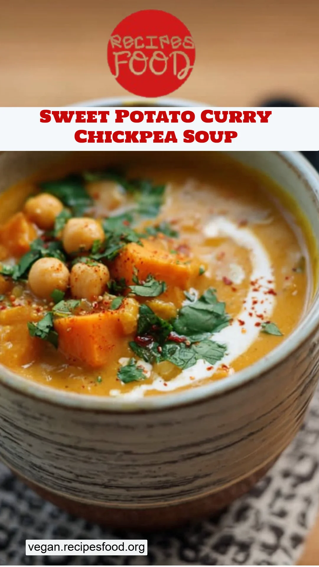 Sweet Potato Curry Chickpea Soup