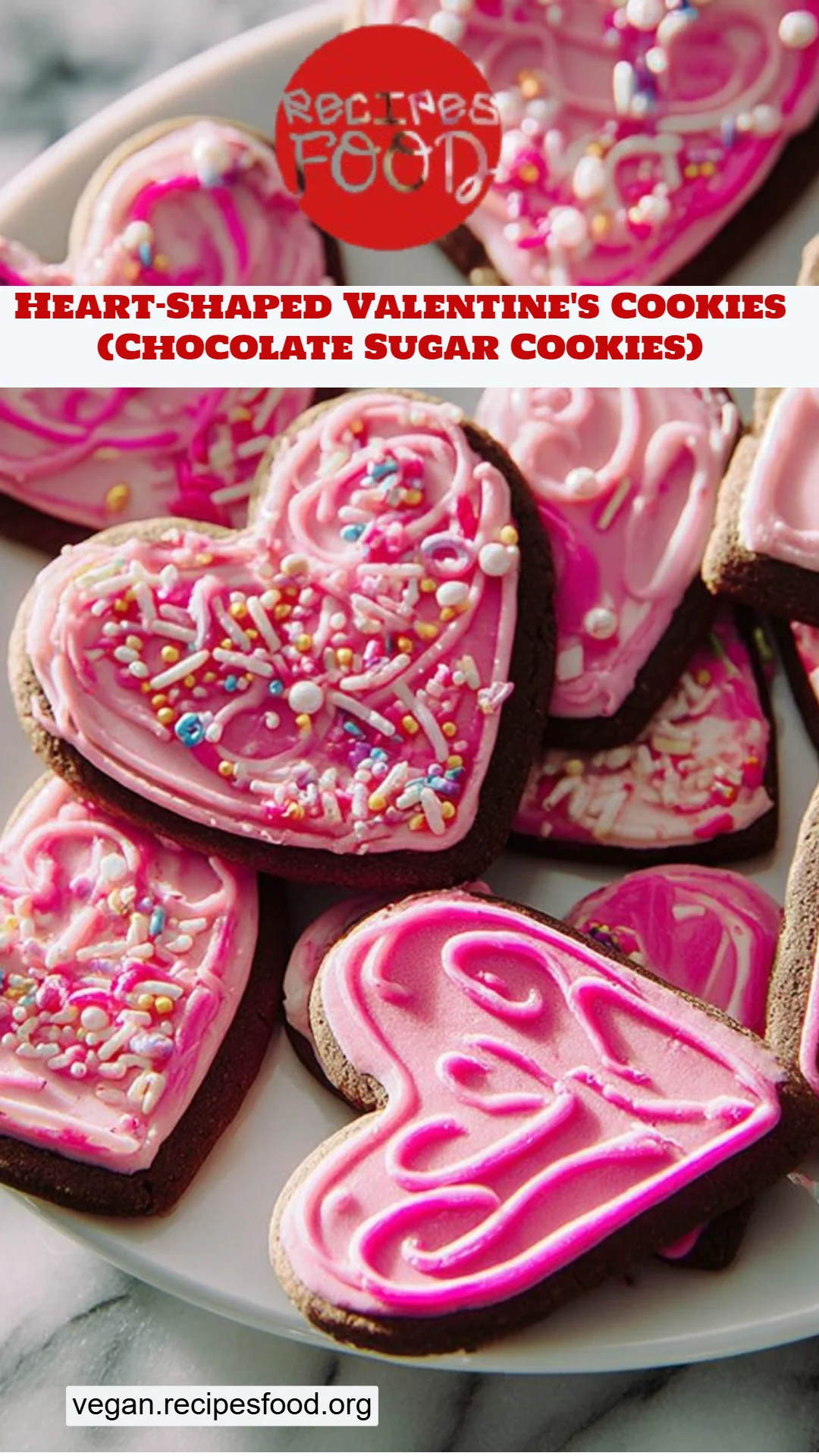 Heart-Shaped Valentine's Cookies (Chocolate Sugar Cookies)