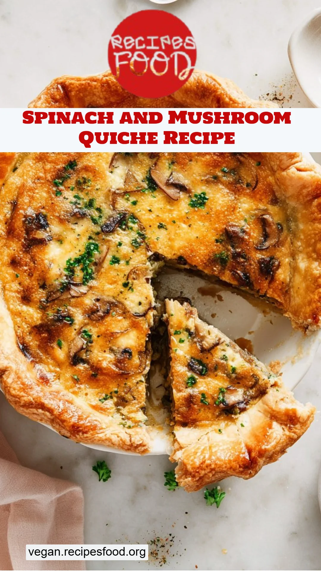 Spinach and Mushroom Quiche Recipe