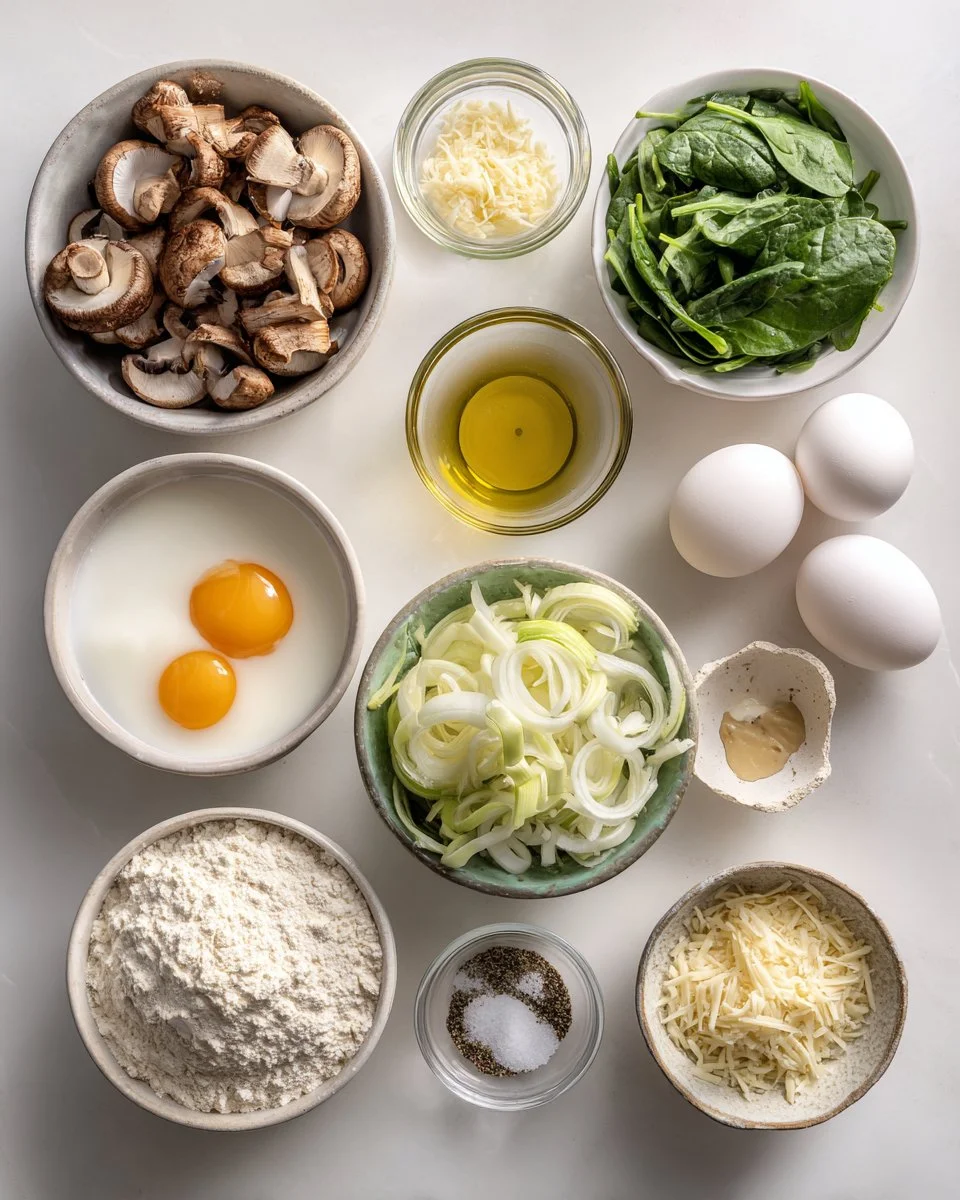 Spinach and Mushroom Quiche Recipe